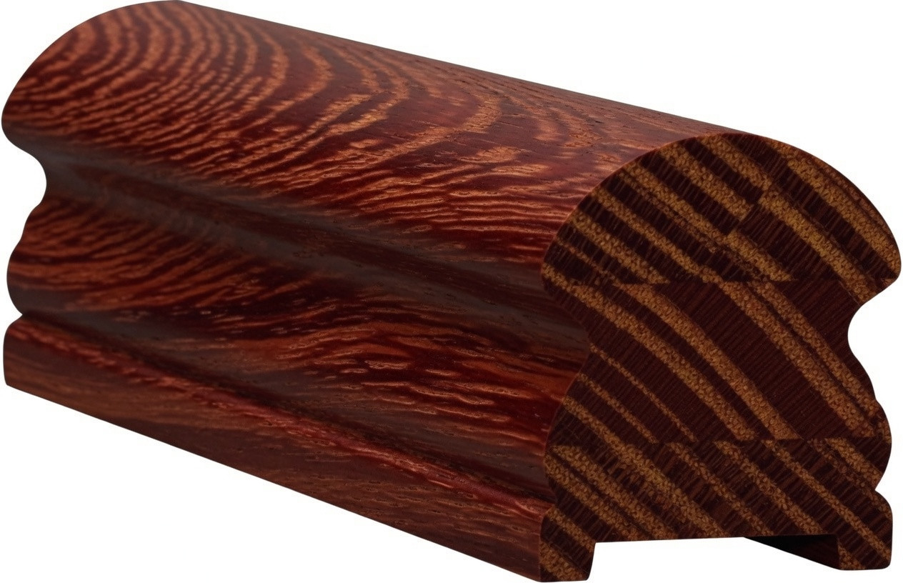 6519P Brazilian Cherry Plowed Handrail