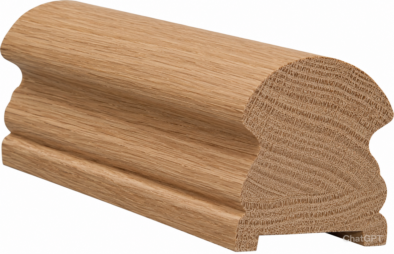 6519P White Oak Plowed Handrail
