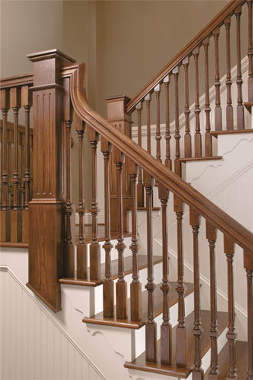 9005F Fluted 35" The Williamsburg Square Top Baluster 3