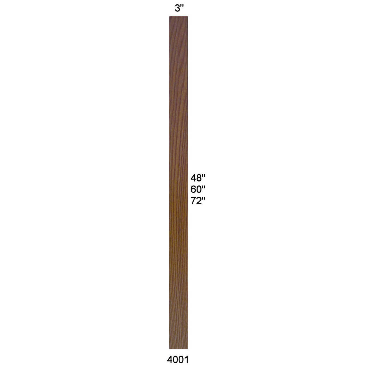 4001 48" S4S Newel Post