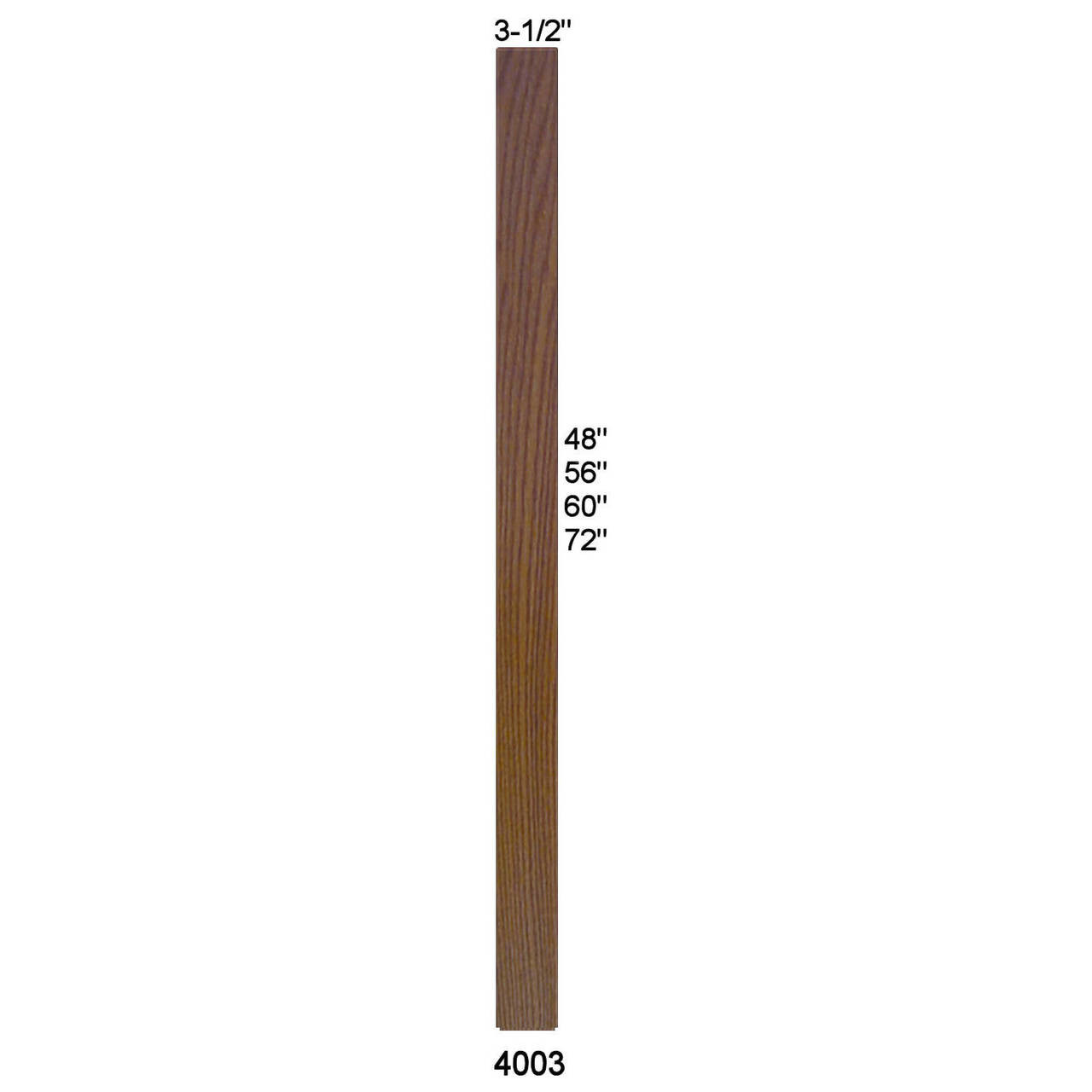 4003 60" S4S Newel Post 4003 60" S4S Newel Post