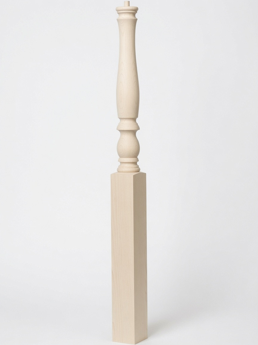 4670 Starting Plain Newel Post - Hard Maple
