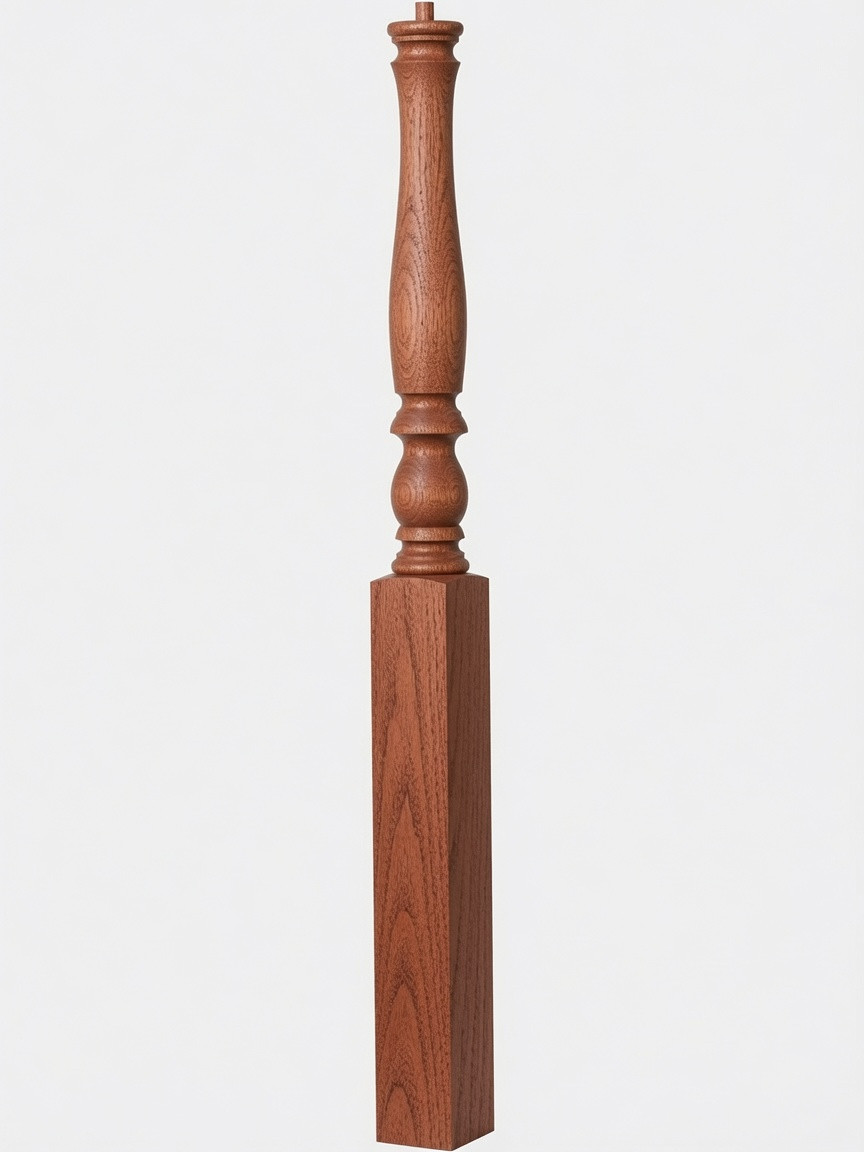 4670 Starting Plain Newel Post - Mahogany