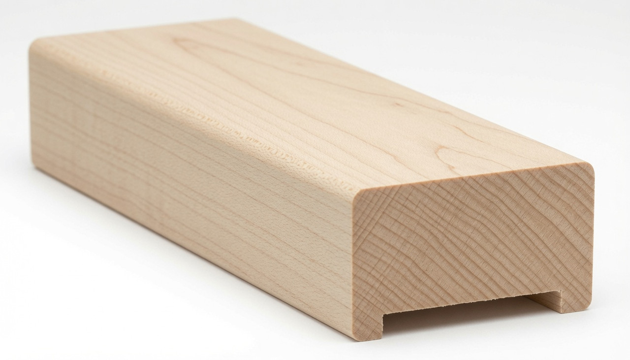 6000 2-3/4" x 1-9/16" Handrail, Plowed 1-1/4" - Hard Maple