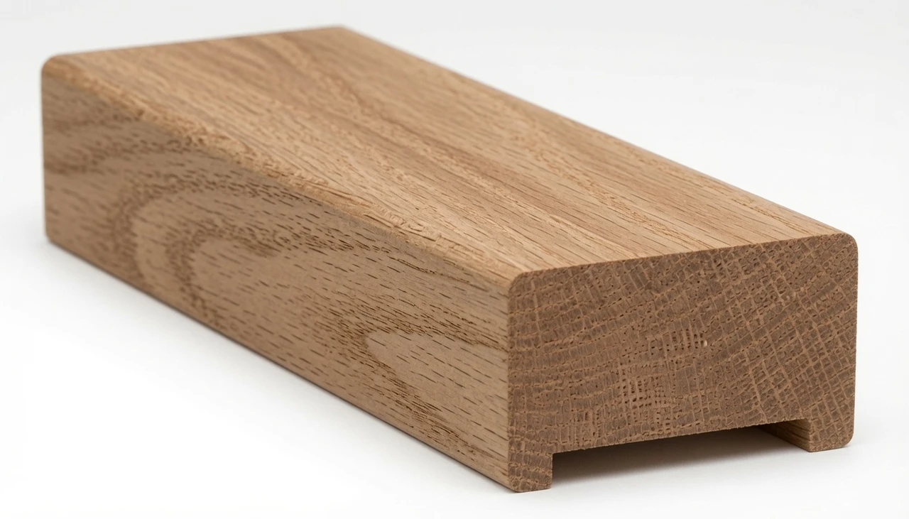 6001 2-3/4" x 1-9/16" Handrail, Plowed 1-3/4" - White Oak