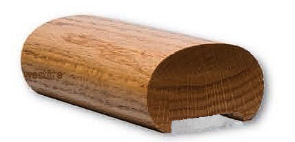 5600P Plowed Brazilian Cherry Oval Handrail