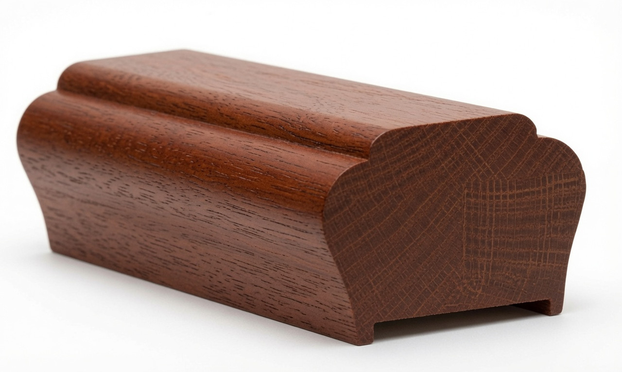 5700P Plowed Handrail - Mahogany