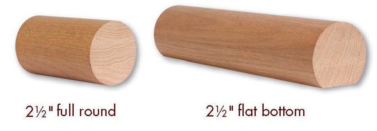 2500 American Cherry or Alder 2-1/2" Round Handrail