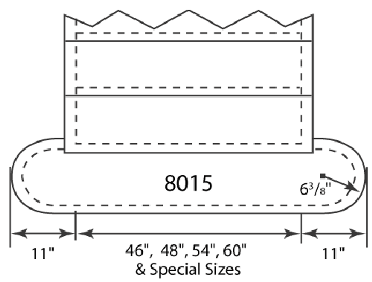 8015 54" Double Bullnosed Starting Step