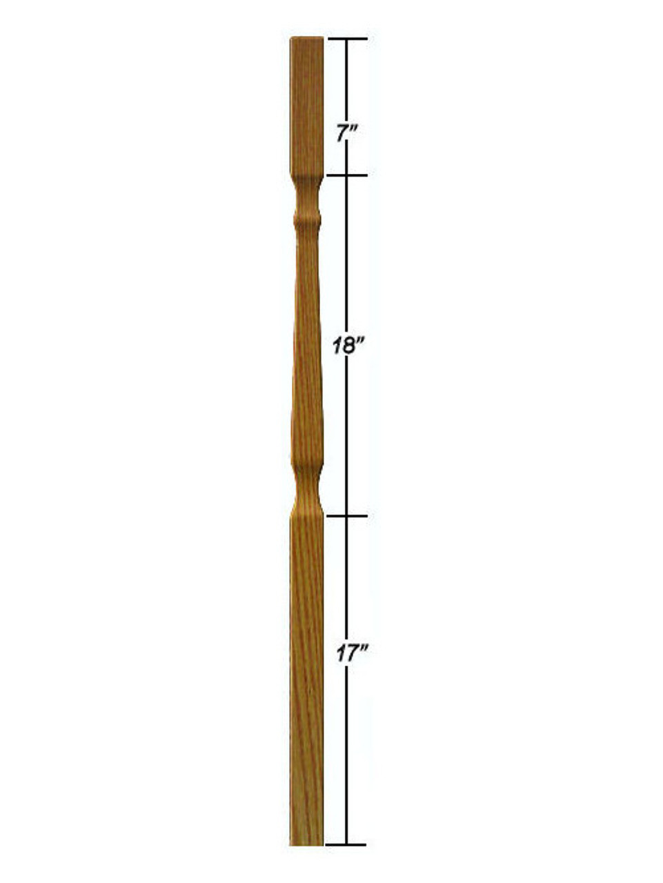 5642 42" Mission Style Baluster Dimensional Information