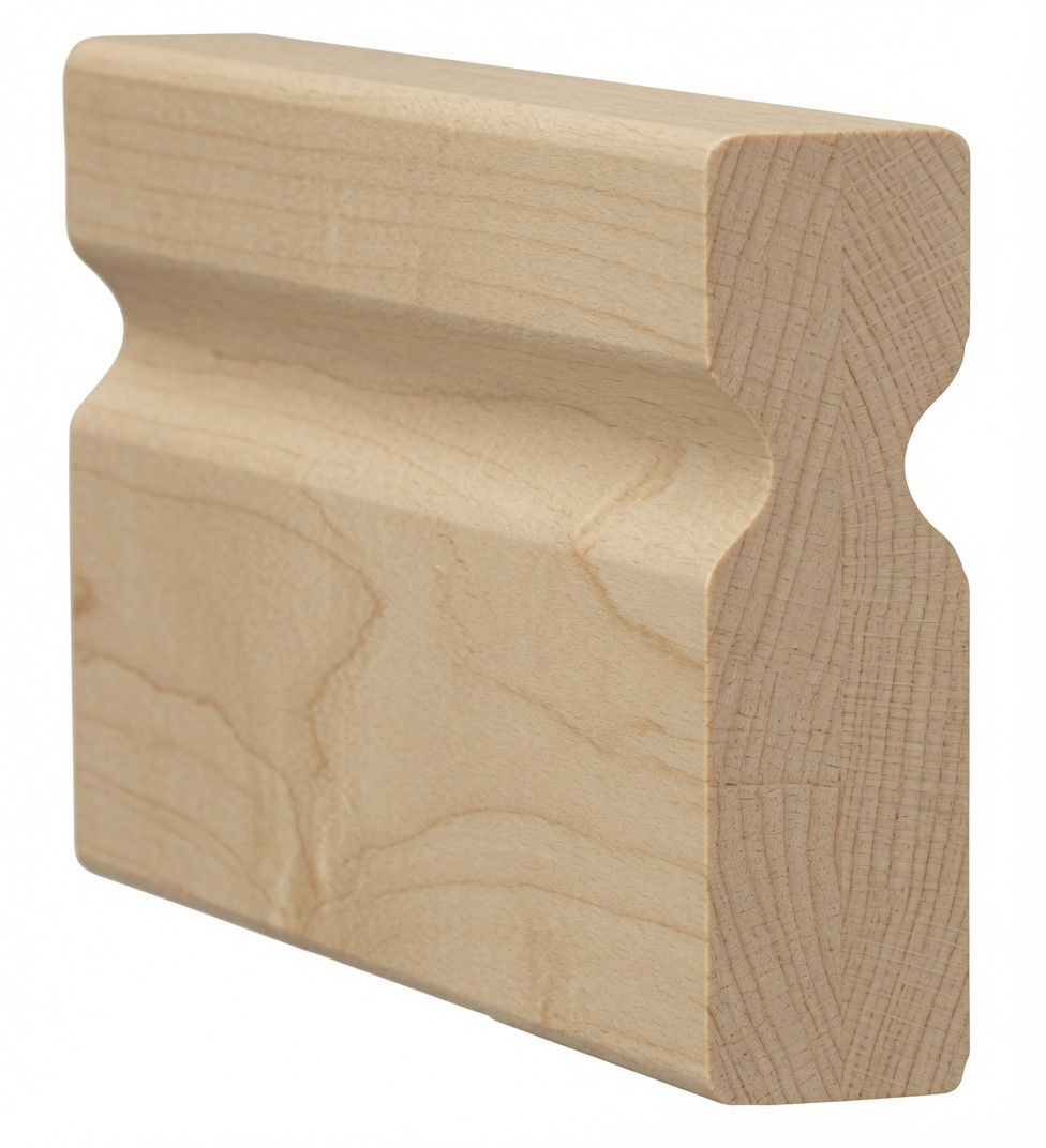 6003 2X6 Contemporary Handrail with Finger-Grips - Birch