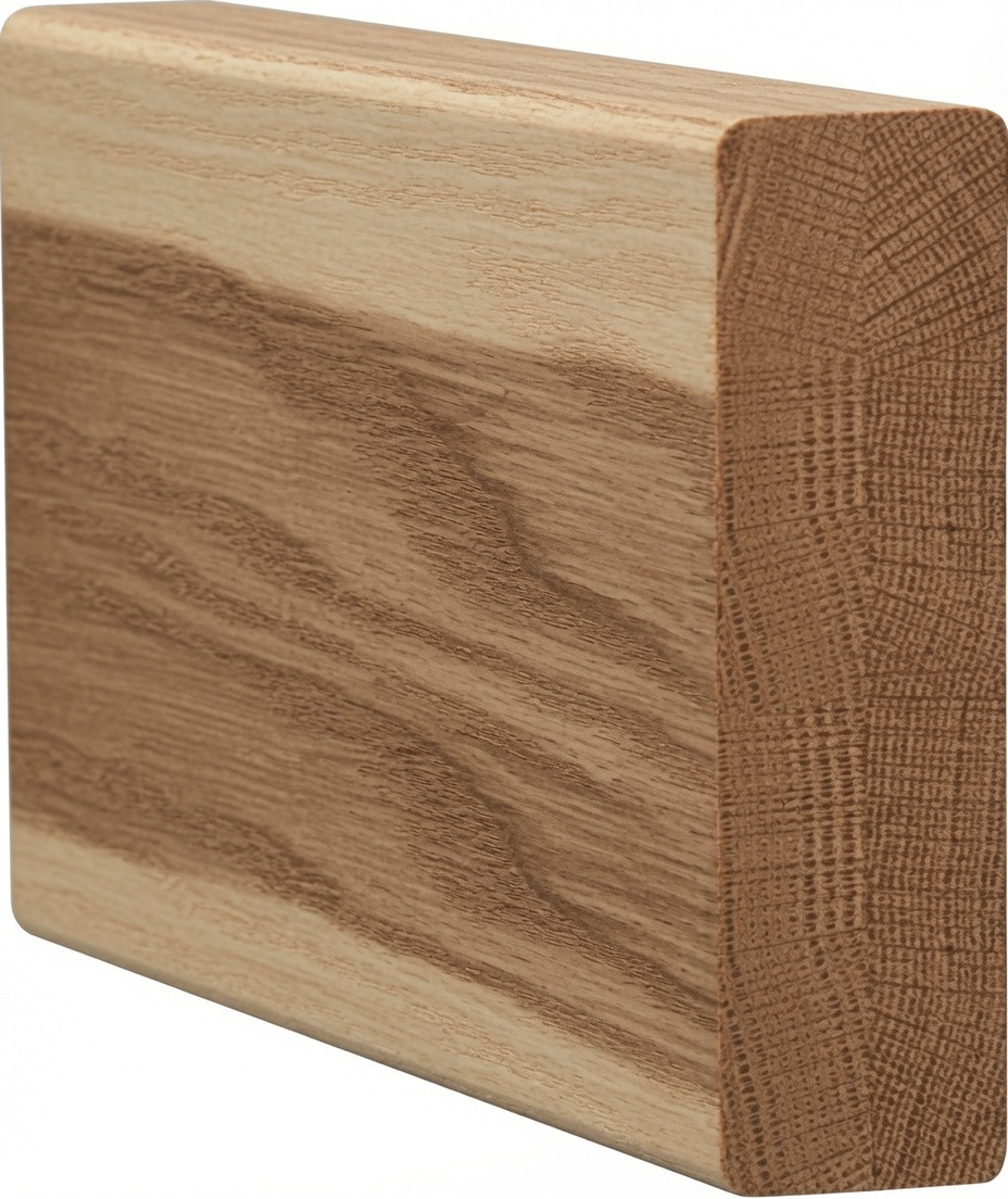 6003 2X6 Contemporary Handrail without Finger-Grips - Hickory