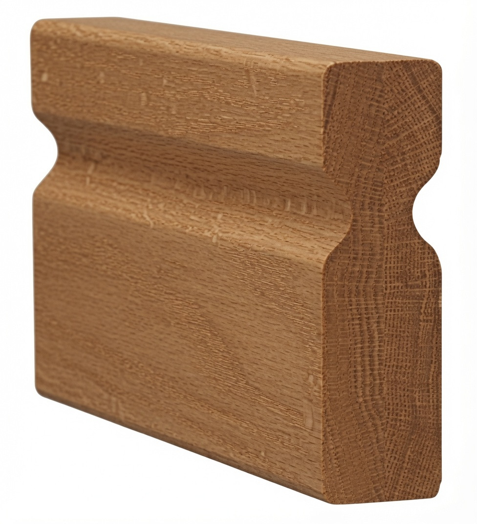6003 2X6 Contemporary Handrail with Finger-Grips - White Oak