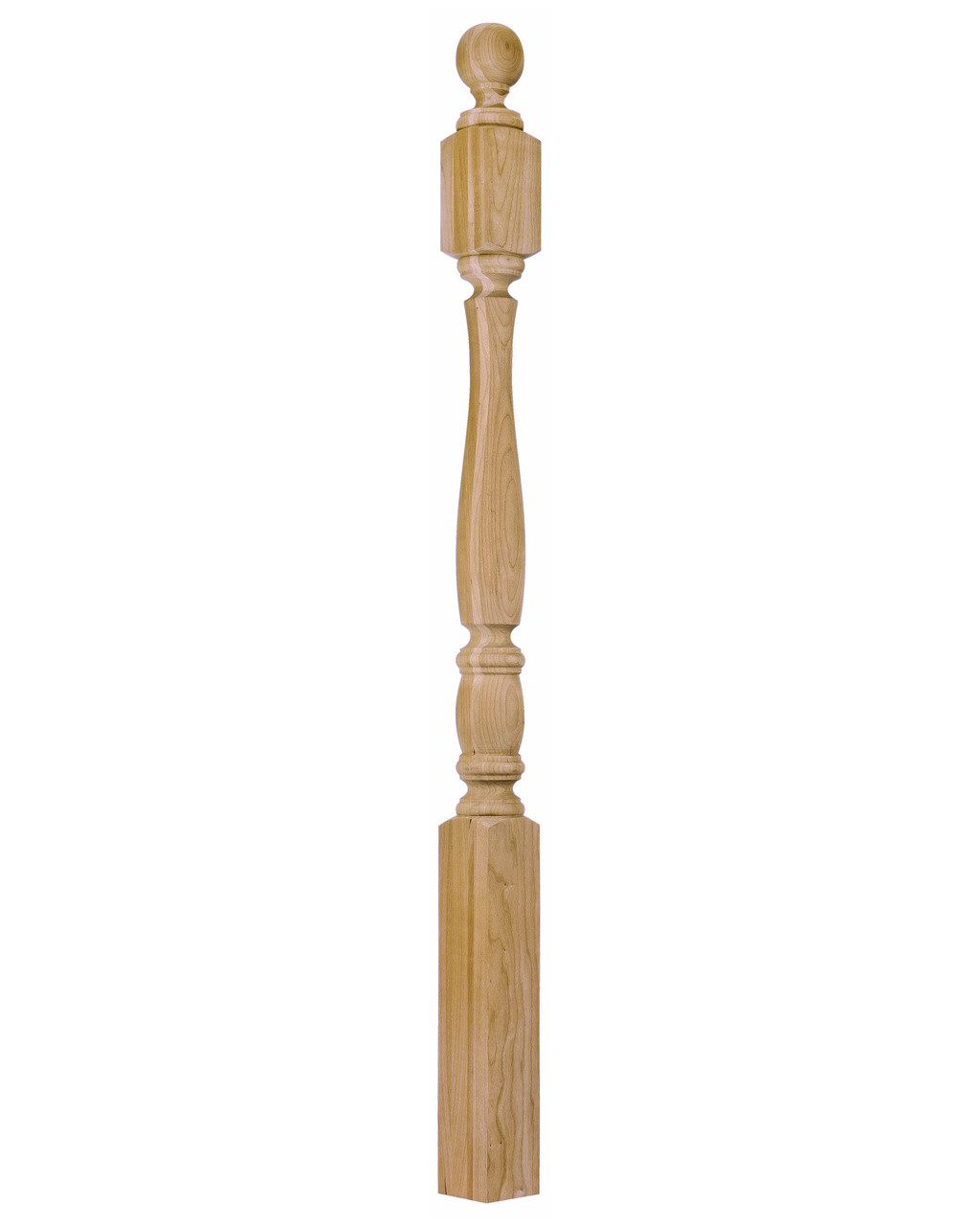 955BT-48 Ball Top Starting Bordeaux Newel Post Shown in American Cherry