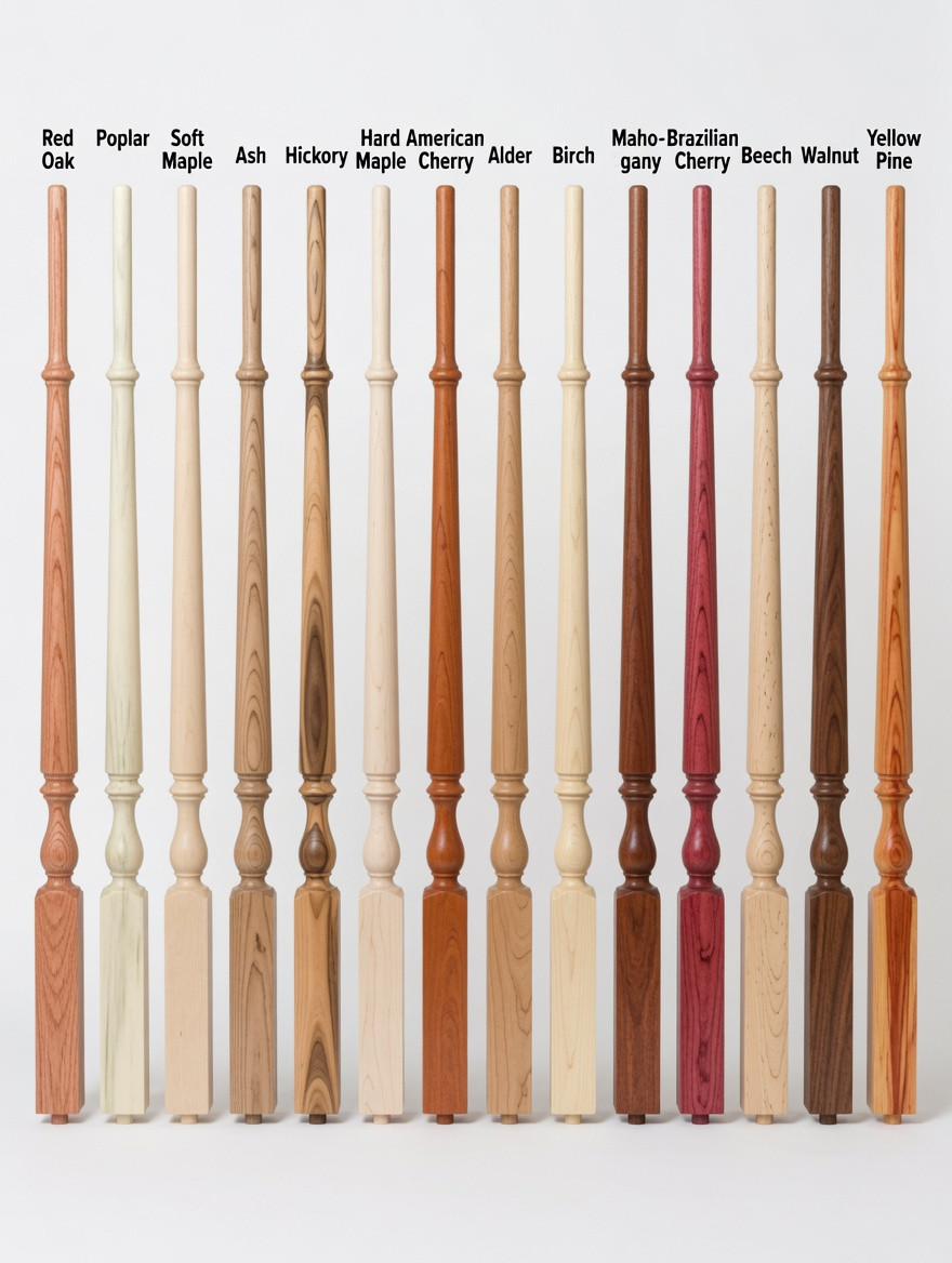 2715 Plain Ohio Baluster in Available Wood Species