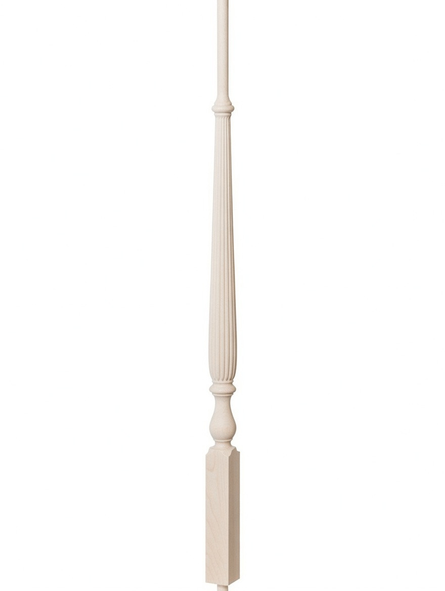 R-2715 36" Reeded Ohio Regency Stairways Baluster, Hard Maple