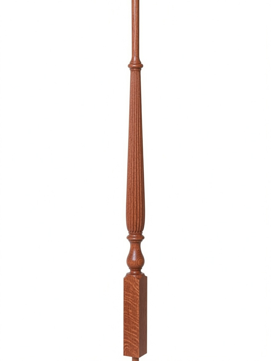 R-2715 36" Reeded Ohio Regency Stairways Baluster, Red Oak (2)