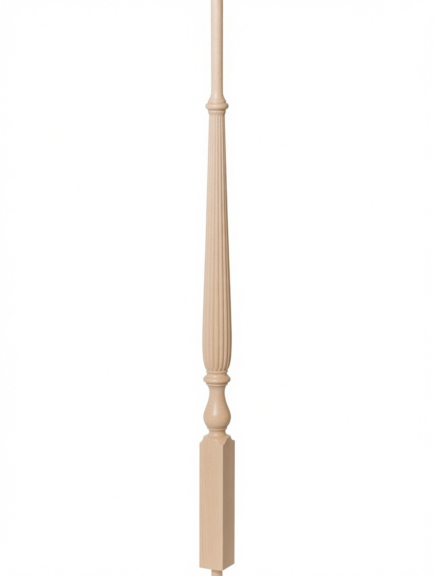 R-2715 36" Reeded Ohio Regency Stairways Baluster, Soft Maple