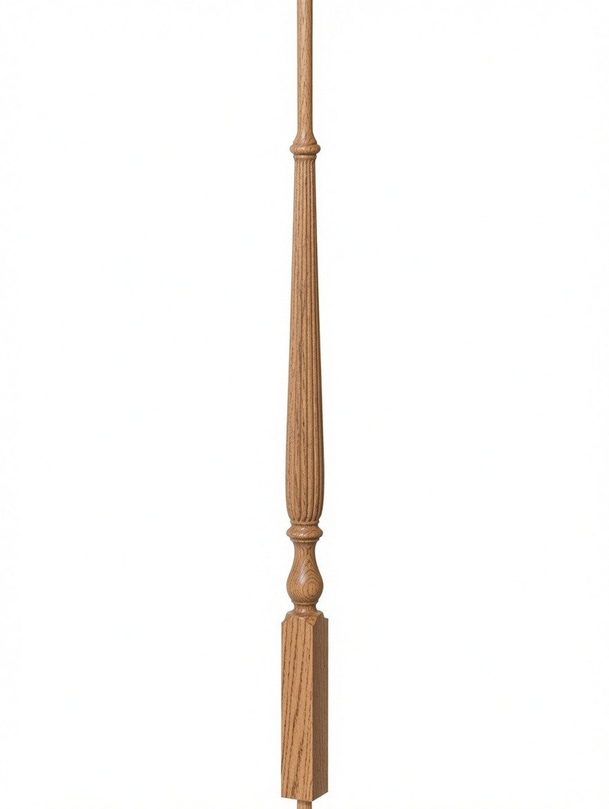 R-2715 40" Reeded Ohio Regency Stairways Baluster, Hickory