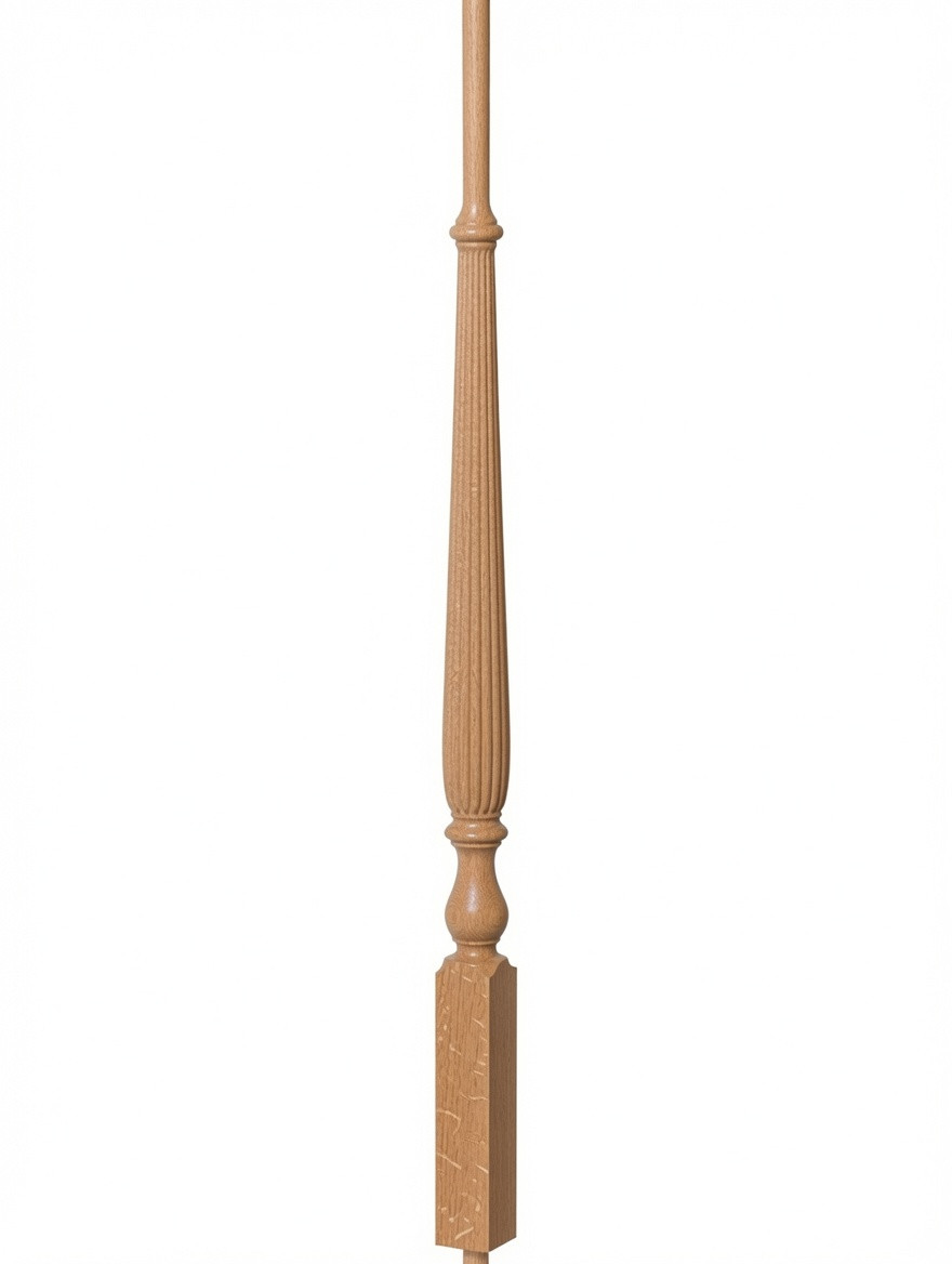 R-2715 40" Reeded Ohio Regency Stairways Baluster, White Oak