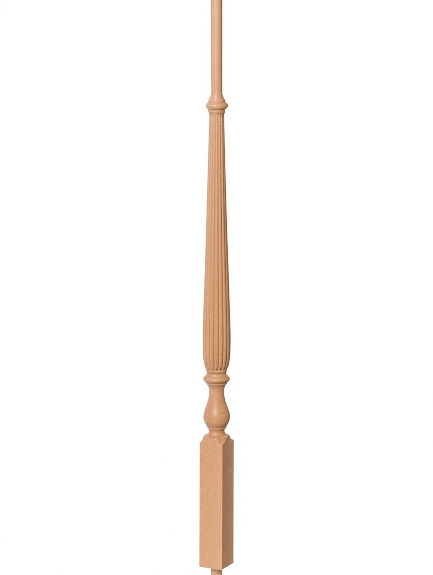 R-2715 42LB Reeded Ohio Regency Stairways Baluster, Beech