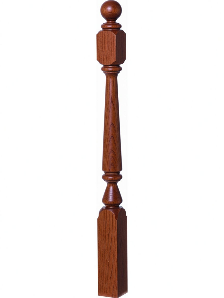 4840 48" Ball Top Ohio Starting Newel Post - Brazilian Cherry