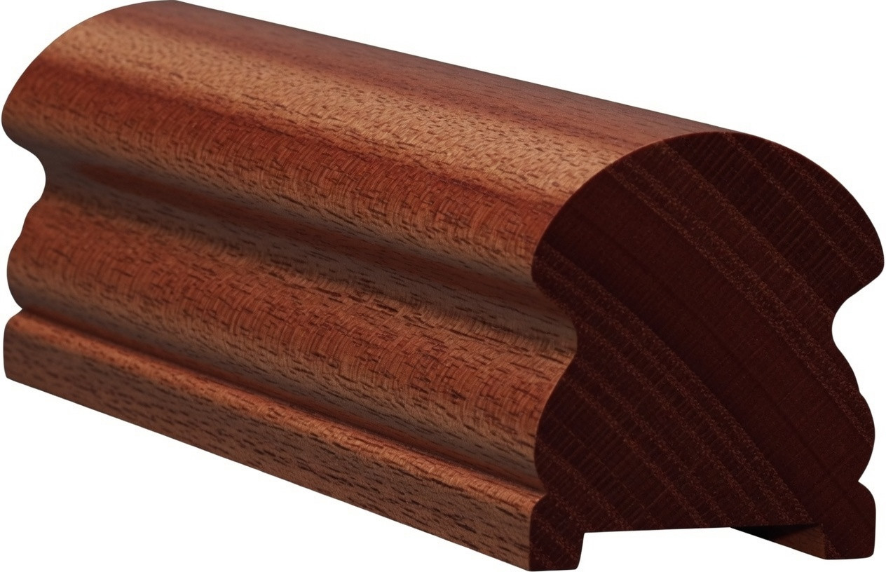 6519P Mahogany Plowed Handrail