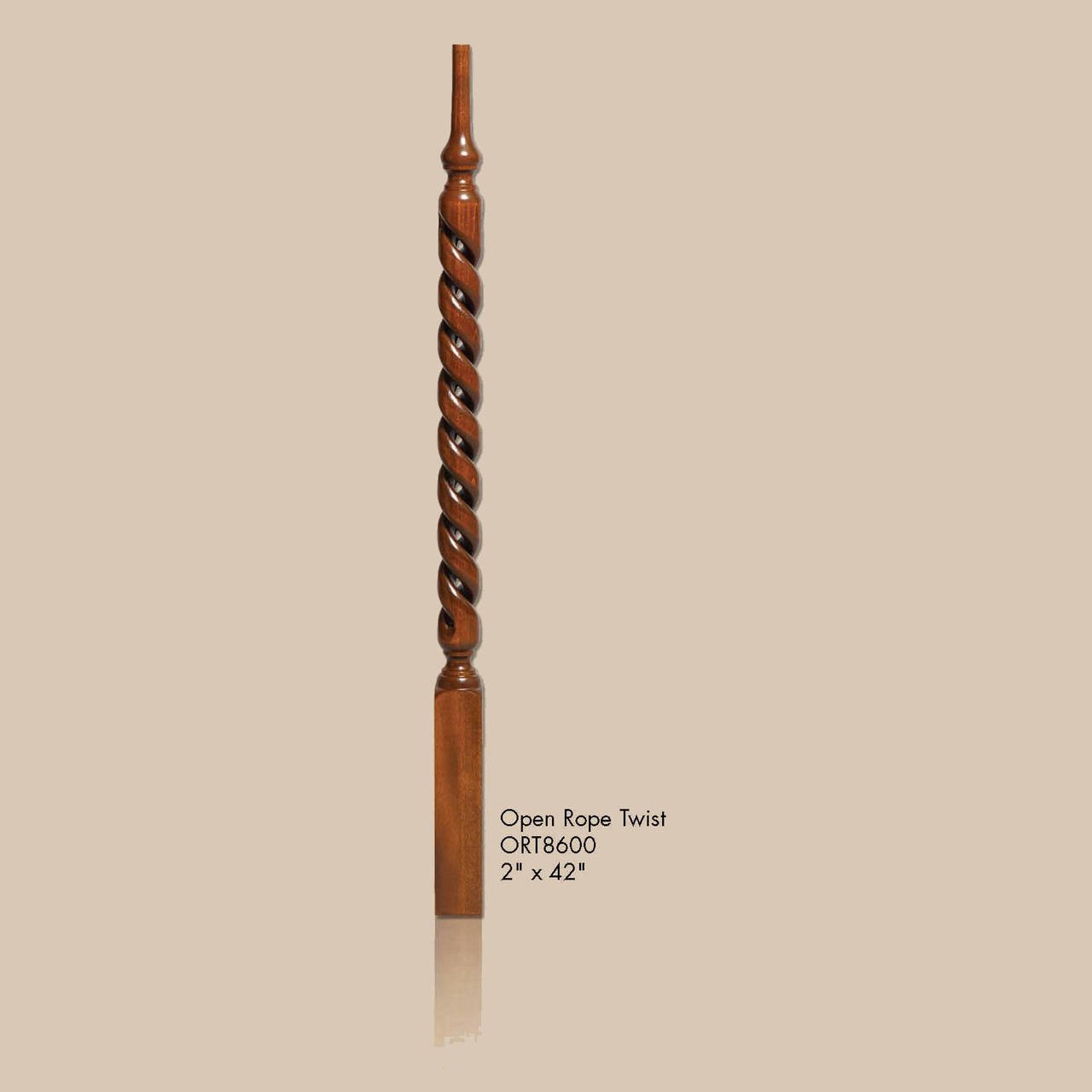 ORT-8600 42-inch Open Rope Twist Baluster | Westfire Stair Parts