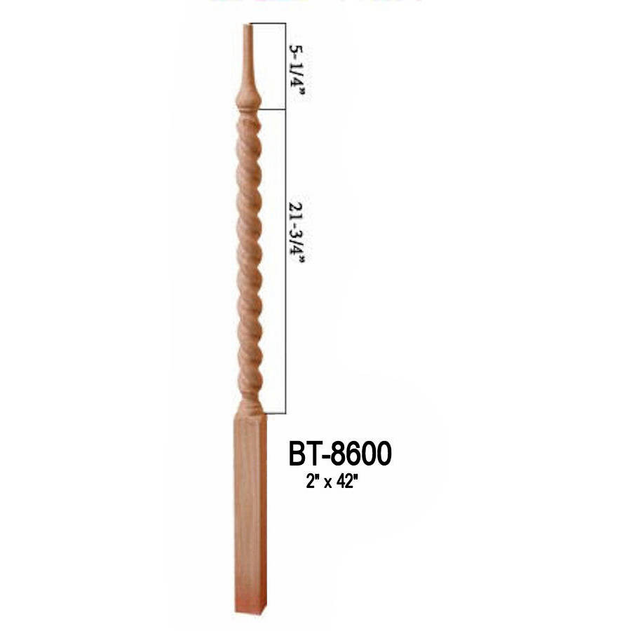 BT-8600 42-inch Barley Rope Twist Lascala Baluster