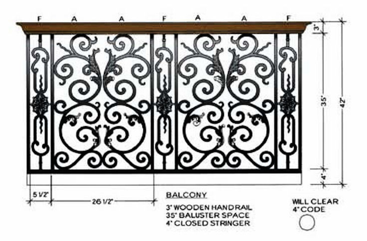 Bordeaux Balcony Iron Panels