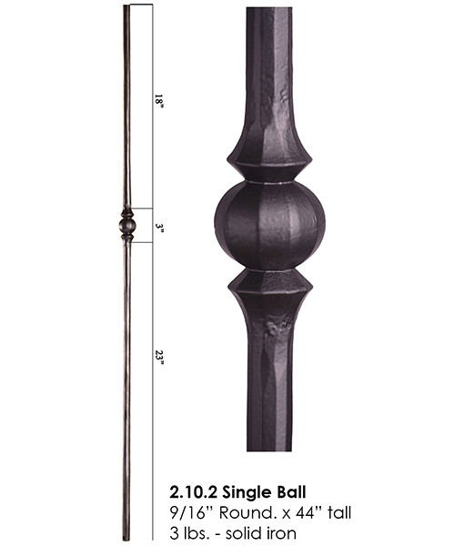 HF2.10.2 Tuscan Single Knuckle Iron Baluster