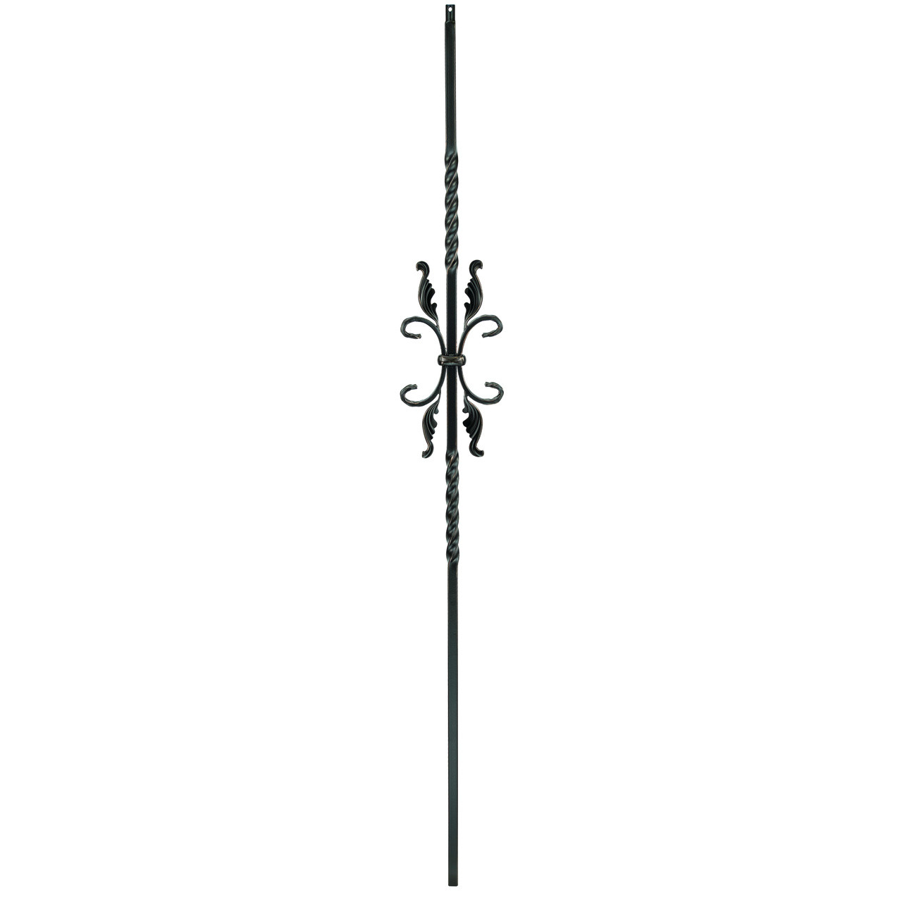 T-55 Two Twists with Leaves Tubular Steel Baluster
