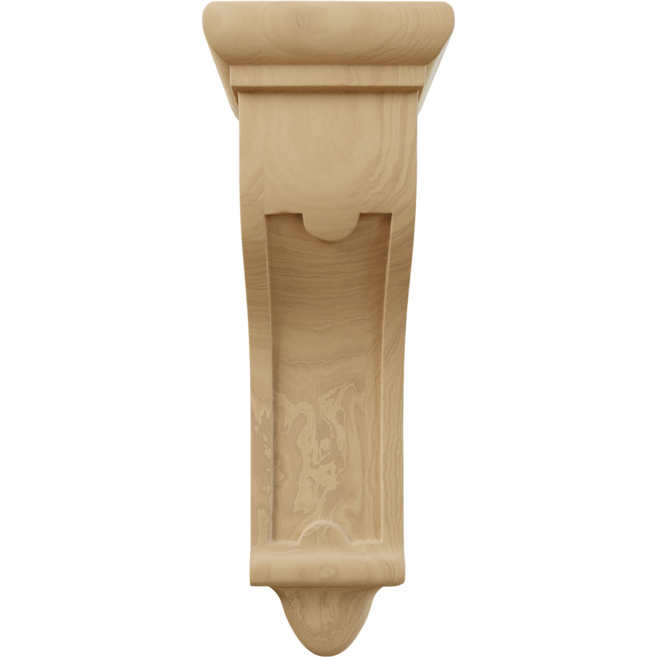 Arts and Crafts Corbel, 4" X 4" X 12" (COR04X04X12AR) Front View