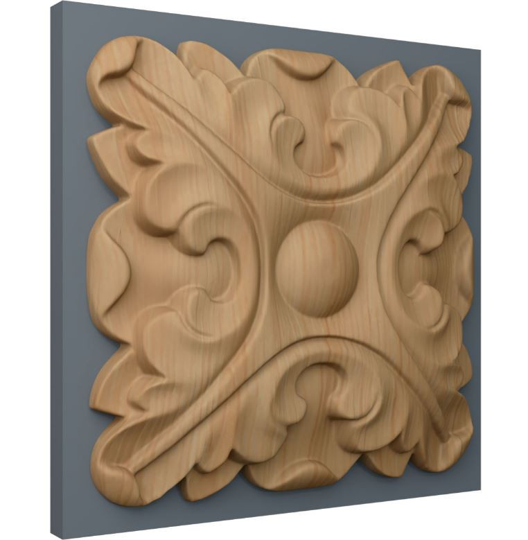 Acanthus Rosette, 3-1/2 2
