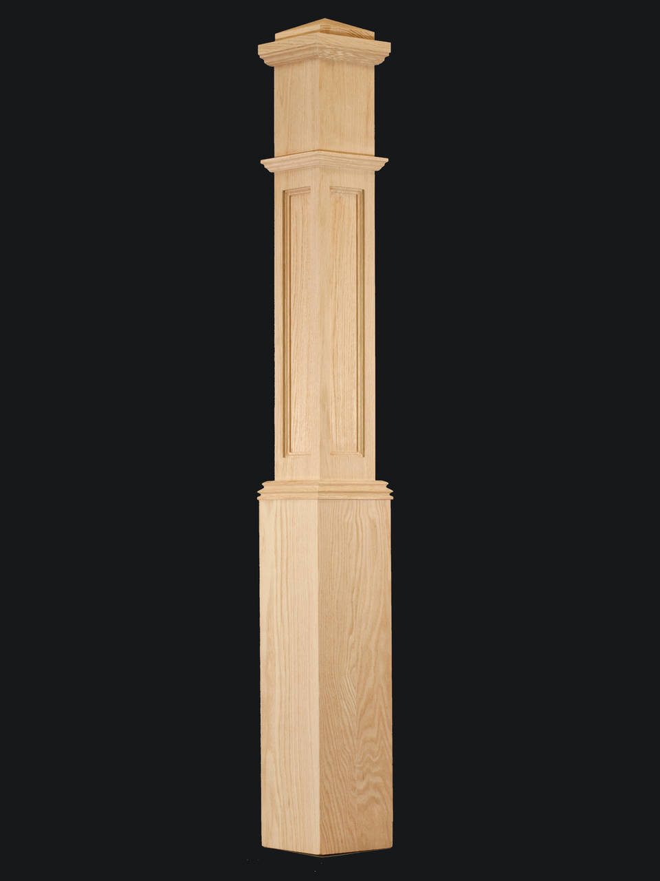 C-4091-FP Flat Panel Traditional Box Newel | Westfire Stair Parts
