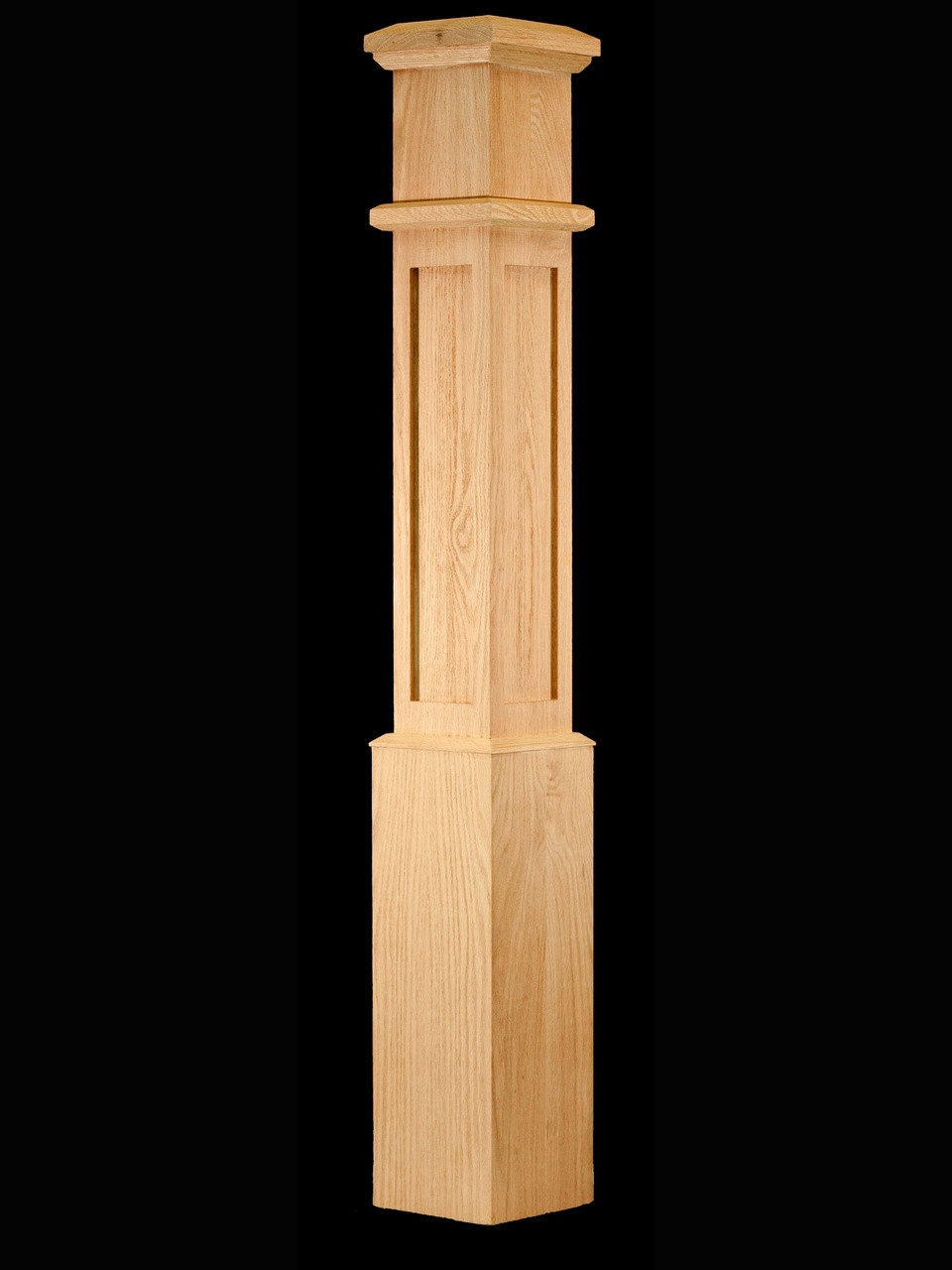 C-4890 Large Mission Style Box Newel with Flat Panels | Westfire