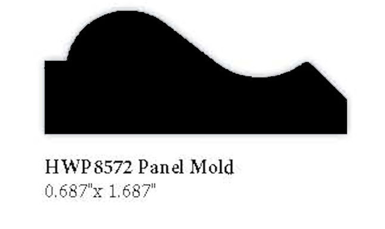 8572 Hardwood Panel Molding, 0.687" x 1.687"