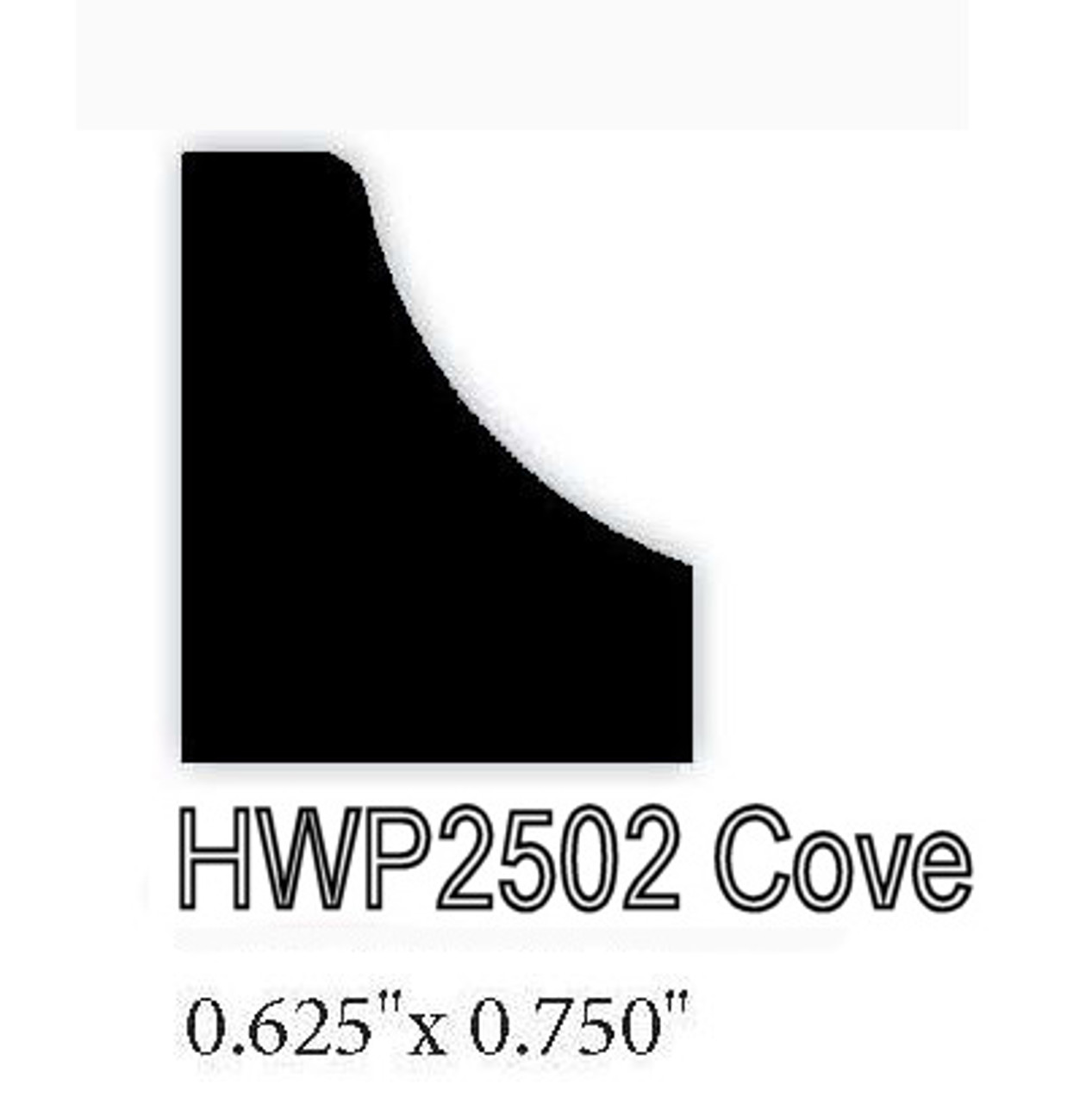 2502 .625" x 0.75" Cove Molding