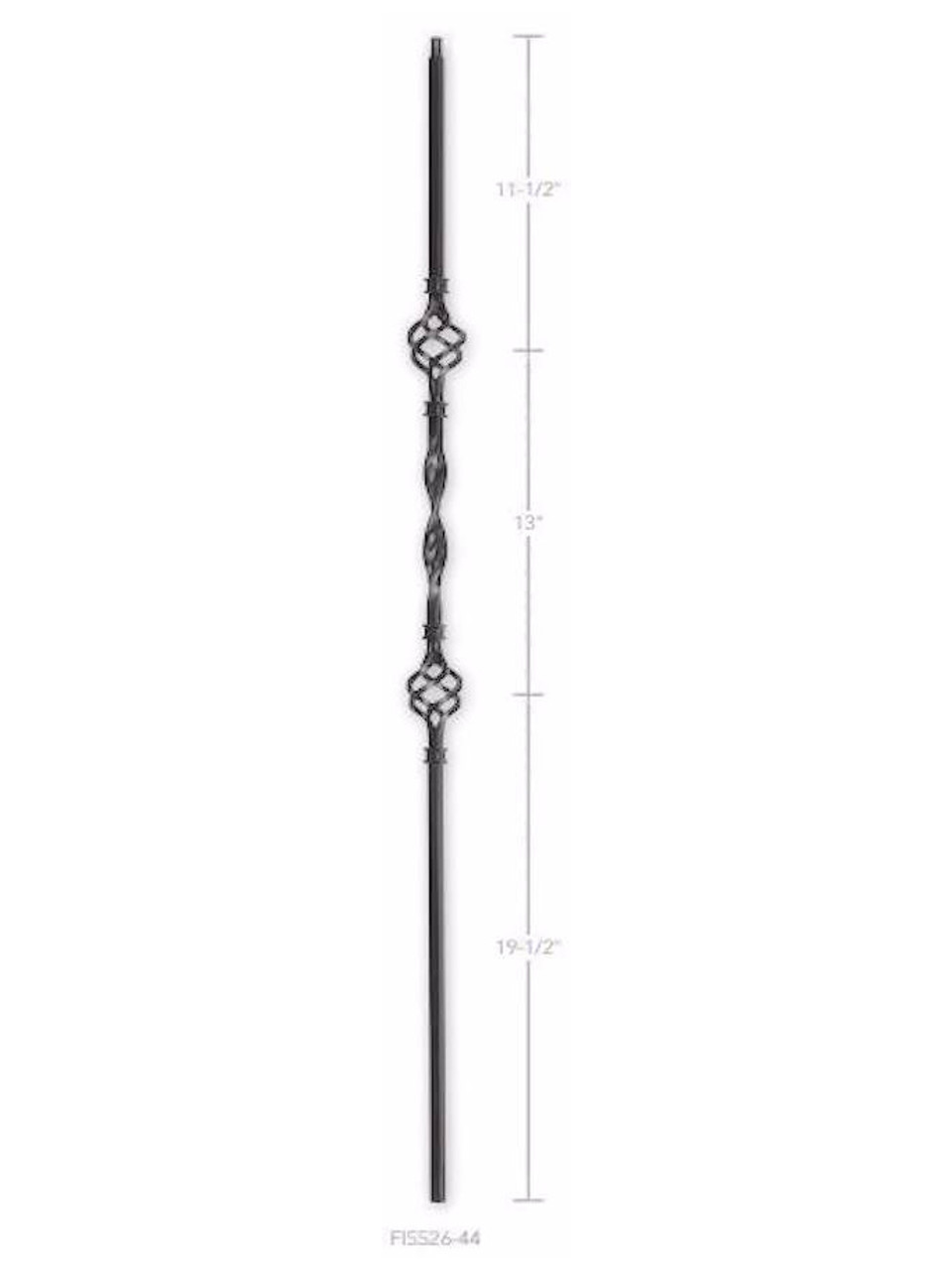 FIH5526-44 Hollow Two Baskets One Ribbon Baluster