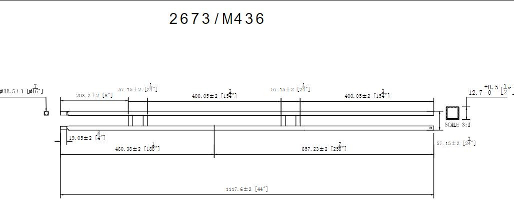 M436 Skinny Square Panel Liberty Baluster