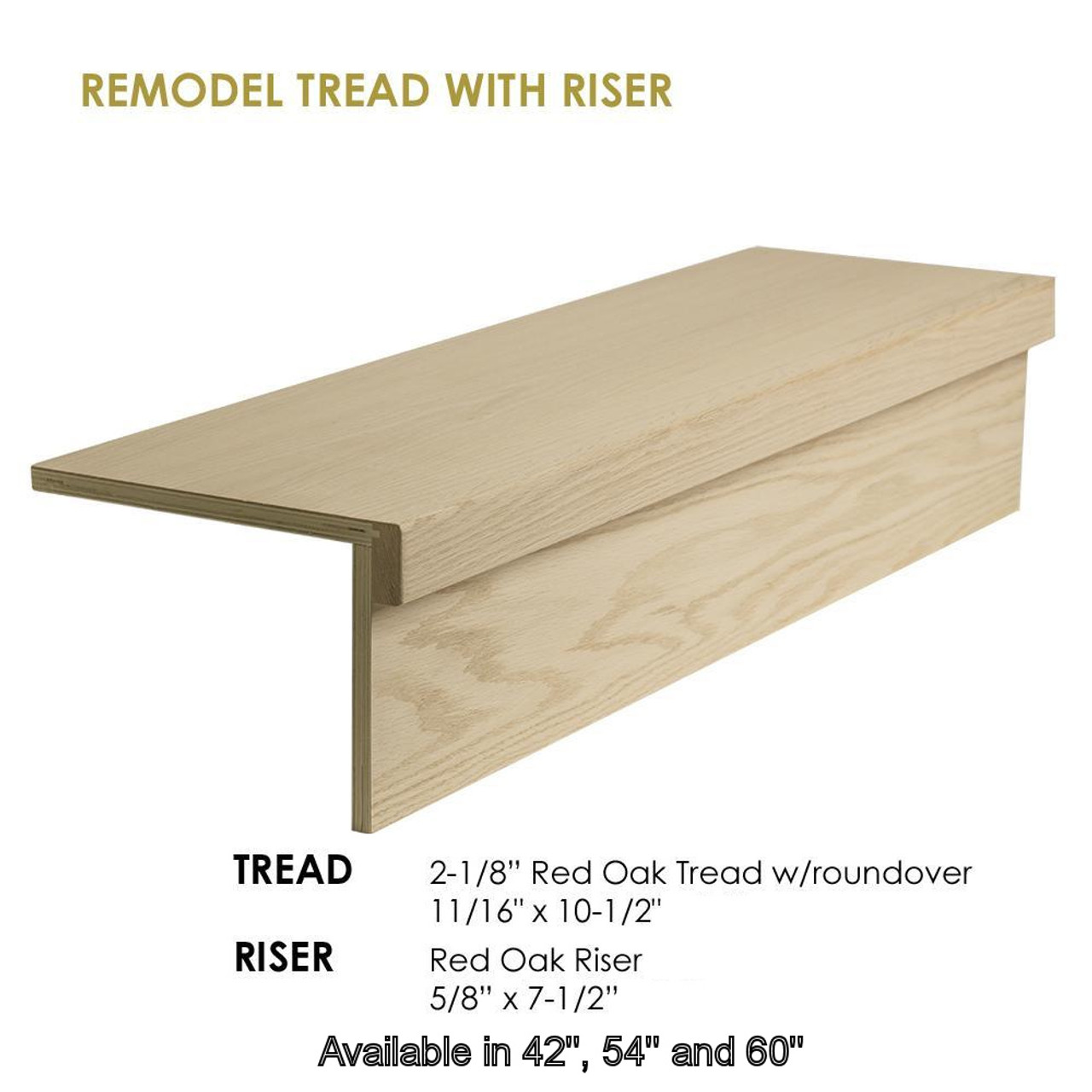 8070-Modern Retro Treads, Red Oak, No Returns