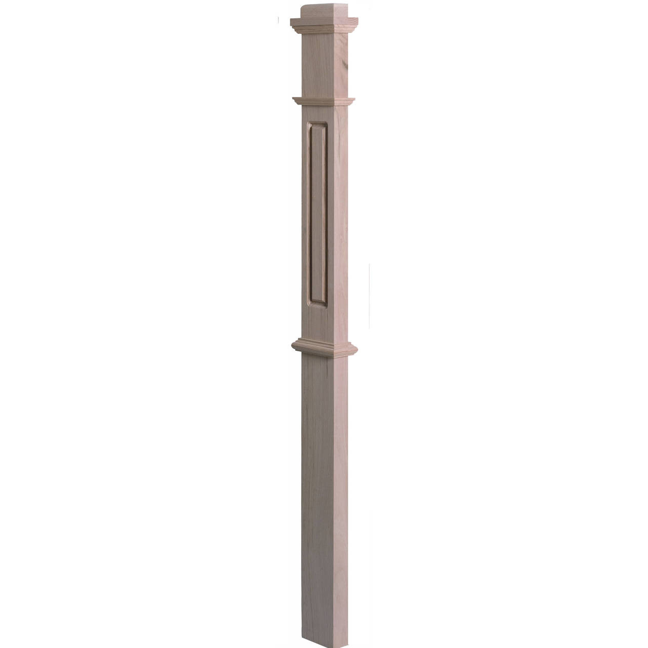 RP-4375 Primed with Special Species Trim Raised Panel Box Newel Post Half Newel Post