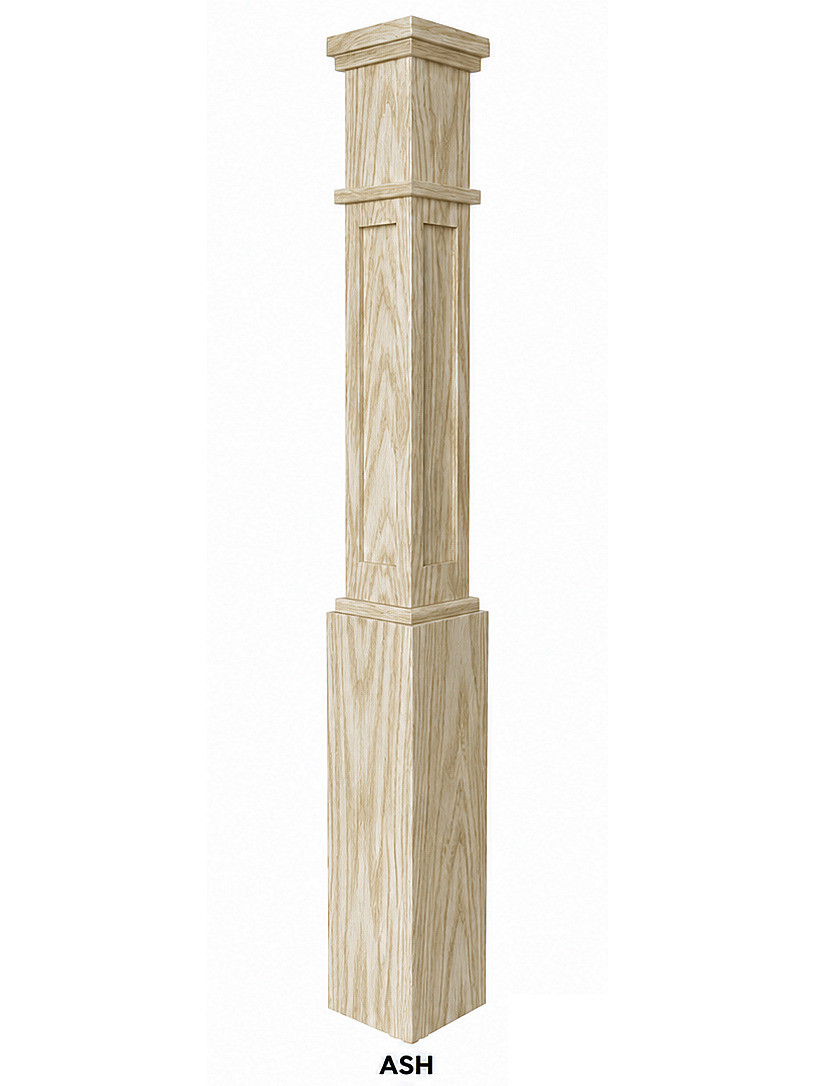 MFP-4091 Actual Flat Panel Mission-Style Box Newel Post | Westfire