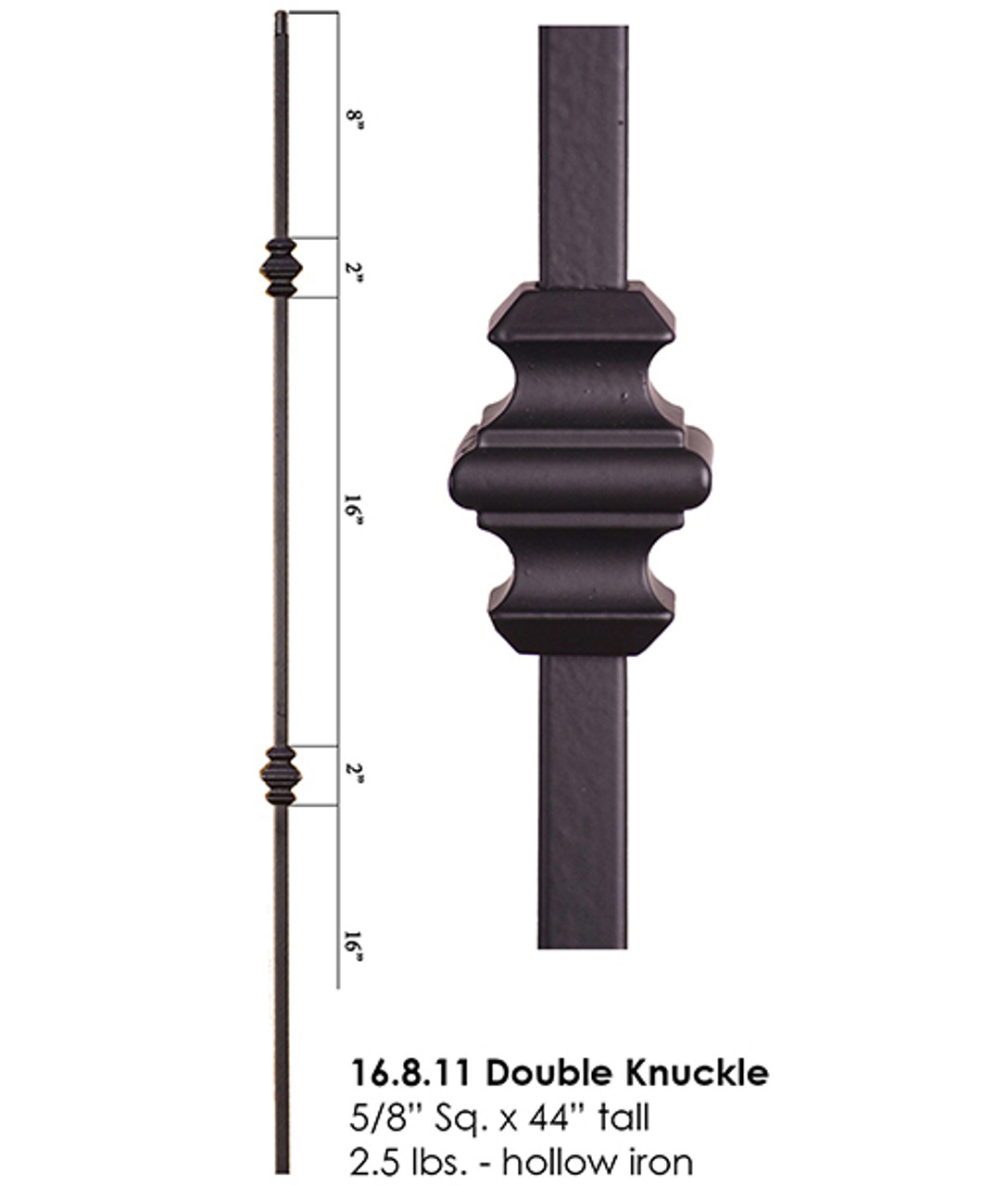 HFSTB16.8.11 Double Knuckle Designer Tubular Baluster