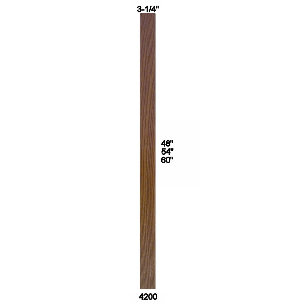 4200 48" S4S 3.25" Newel Post