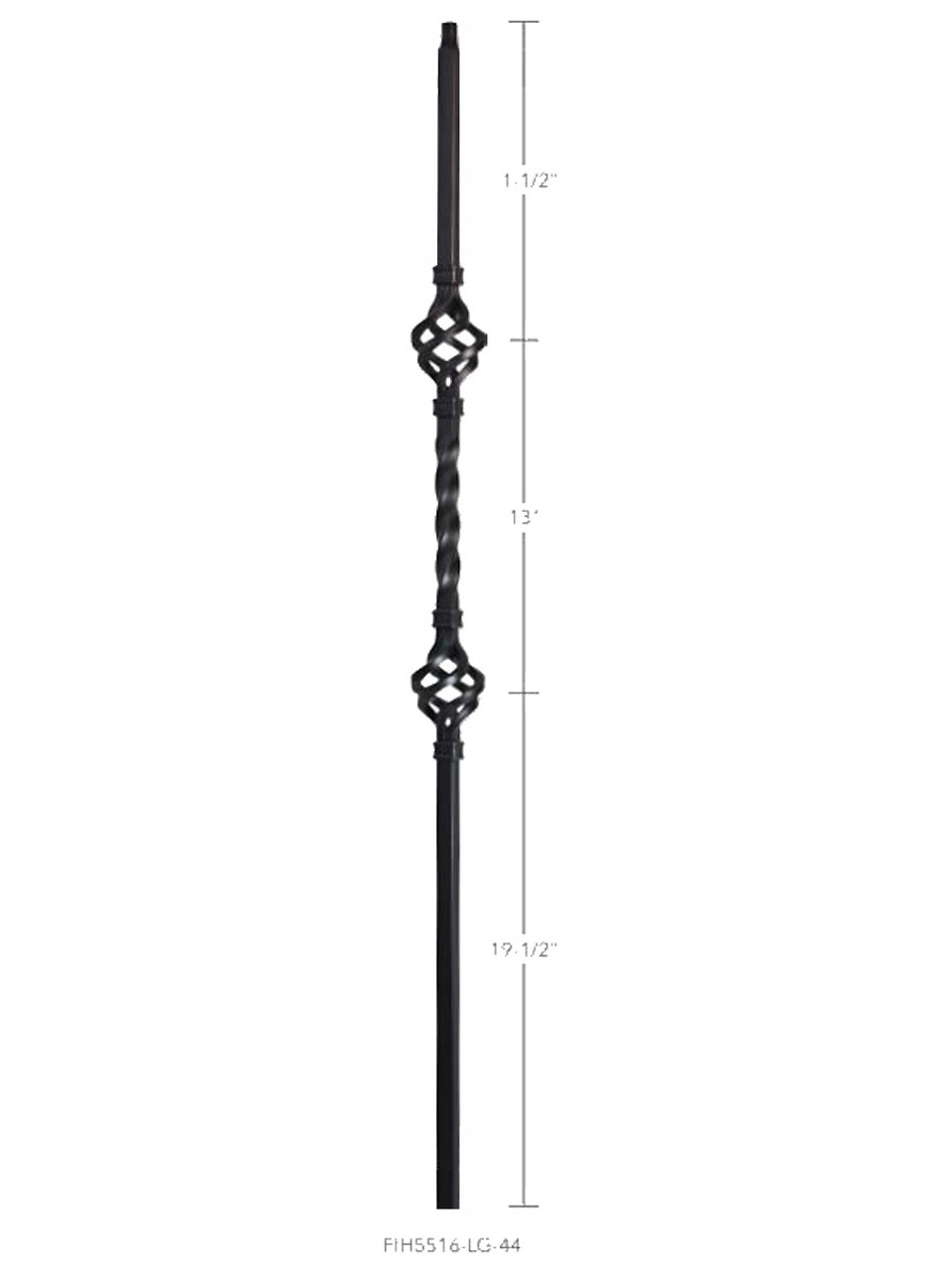 FIH5516-LG-44 MEGA Hollow Double Basket Baluster 2