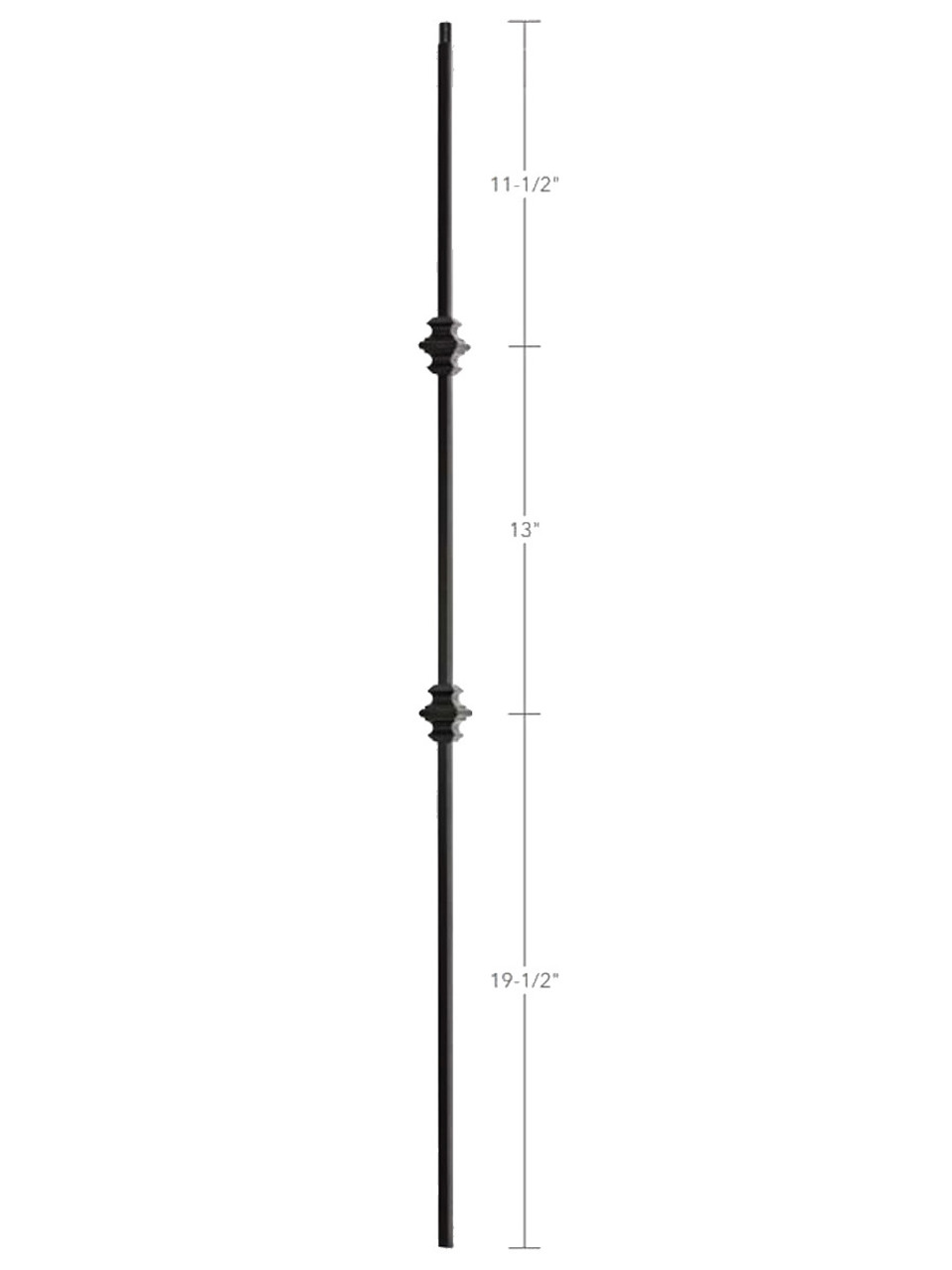 FIH5562-44 Hollow Double Knuckle Baluster Dimensions