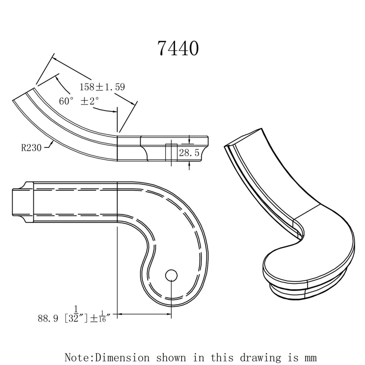 HF-7440 Left Hand Turnout CADD