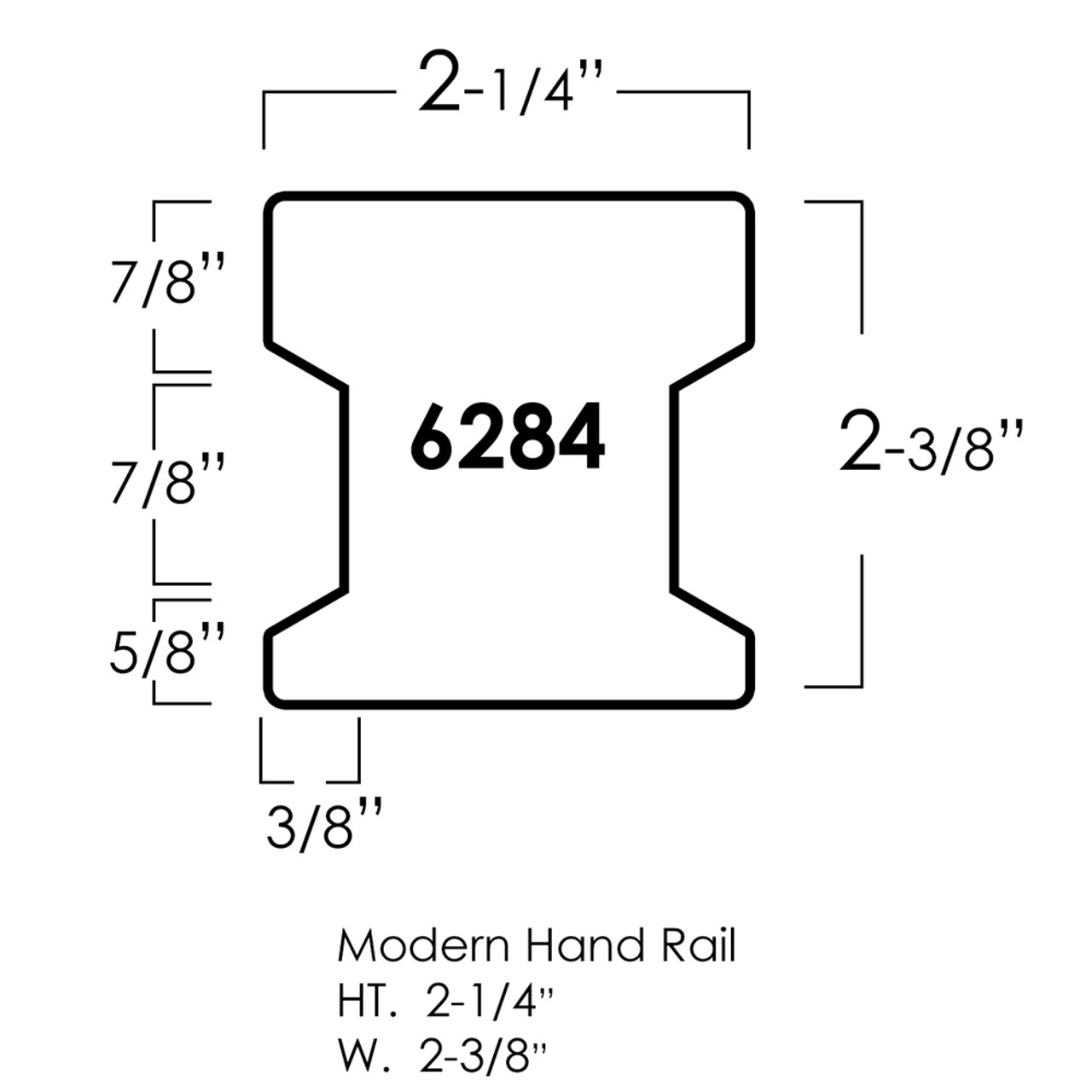HF-6284 Modern Handrail - CADD