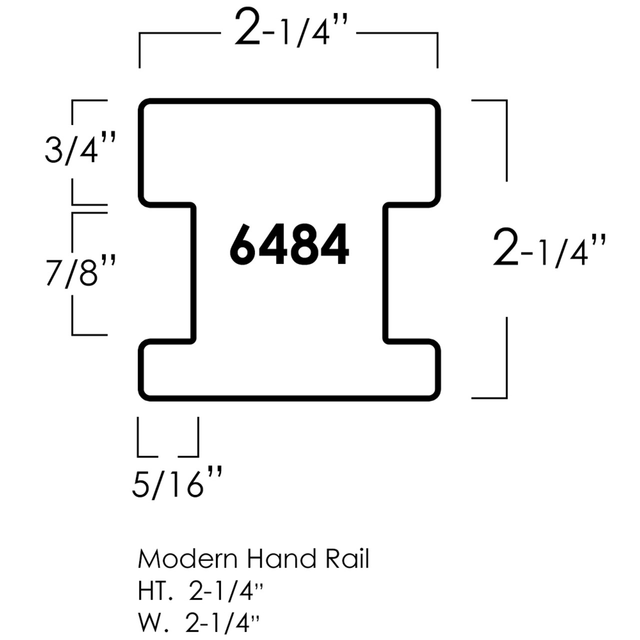 HF-6484 Modern Handrail (Cadd)